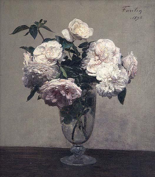 Henri Fantin-Latour Vase of Roses Sweden oil painting art